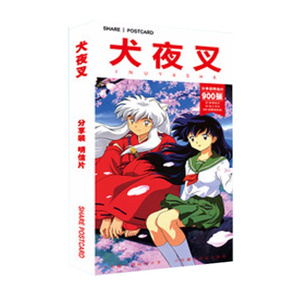 Postcard InuYasha Khuyển dạ xoa hộp ảnh bộ ảnh có ảnh dán + lomo + postcard bưu thiếp anime chibi quà tặng độc đáo