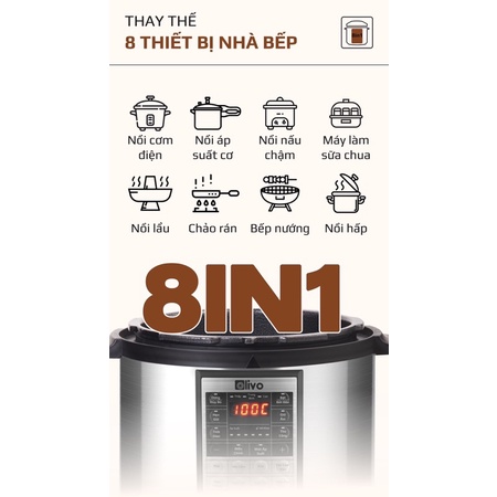 💥NỒI ÁP SUẤT ĐA NĂNG OLIVO PC60💥CHÍNH HÃNG💥 Bảo Hành 24 tháng