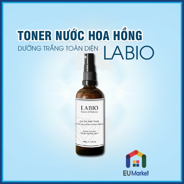 Nước Hoa Hồng Địa Trung Hải Dưỡng Trắng LABIO- Glu Jeju Pore Toner 60ml
