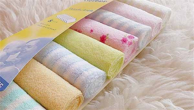 Set 8 Khăn Tay Cotton Hình Vuông Nhỏ Tiện Dụng Cho Bé