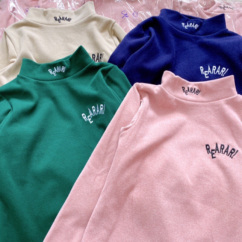 Áo giữ nhiệt cổ cao cho bé 3-8 tuổi chất cotton nỉ mềm ấm hàng có sẵn kèm ảnh và video
