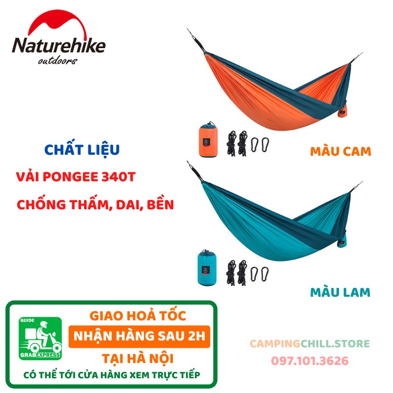 [CHÍNH HÃNG] VÕNG DÃ NGOẠI, CẮM TRẠI ĐƠN VÀ ĐÔI NATUREHIKE NH17D012 | BigBuy360 - bigbuy360.vn