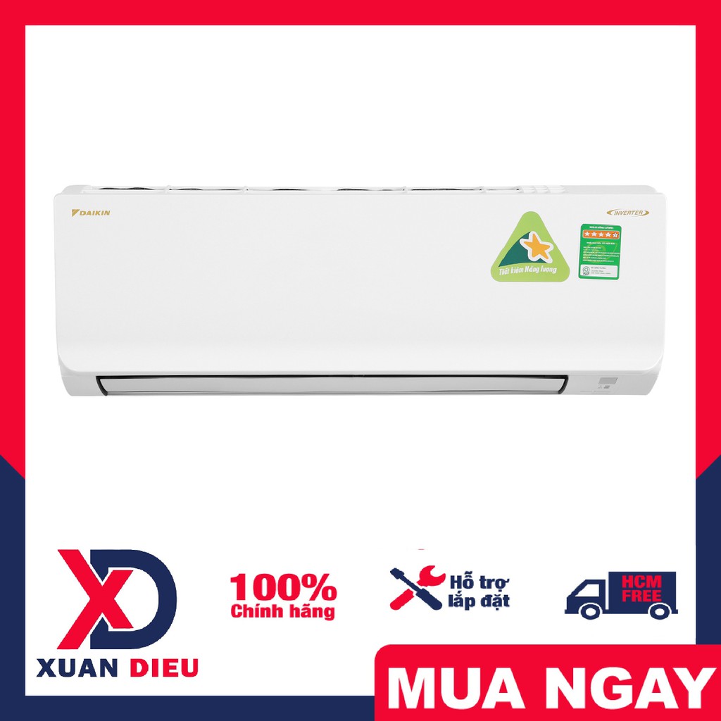 Máy lạnh Daikin Inverter 1 HP ATKA25UAVMV - Hẹn giờ bật tắt máy, Làm lạnh nhanh tức thì. Giao miễn phí HCM