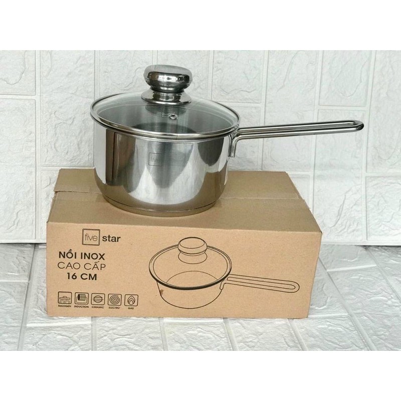 QUÁNH BỘT FIVESTAR 12,14 VÀ 16CM inox 430 DÙNG ĐƯỢC BẾP TỪ