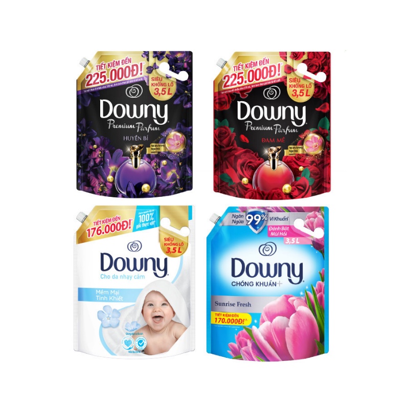 Nước xả vải Downy Hương Nước Hoa túi 3.5L (mới)