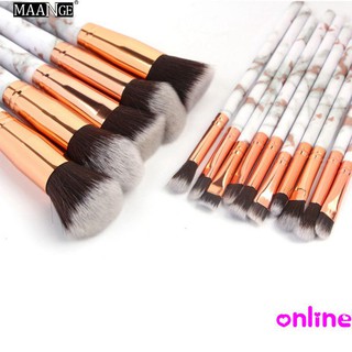 [Hàng mới về] Bộ 15 cọ trang điểm họa tiết vân đá cẩm thạch chuyên nghiệp
