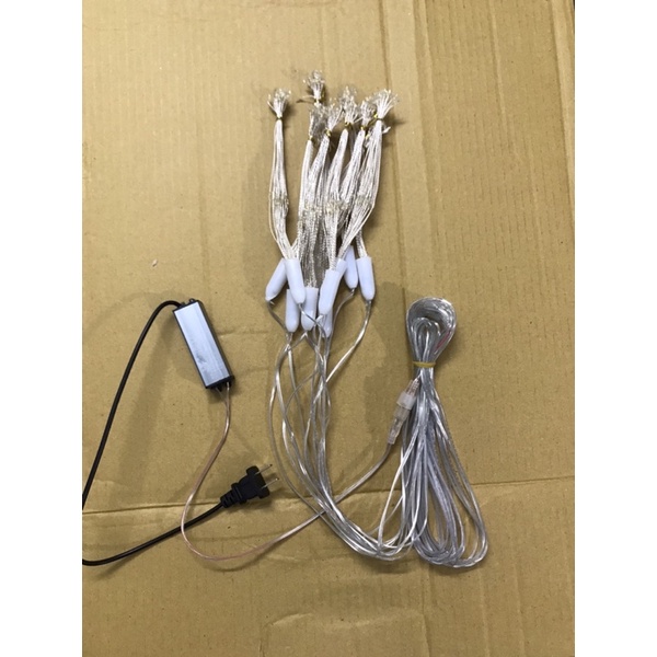 Bộ Đèn Led Pháo Hoa Trang Trí 10 Bông, Led Thả 10 Dây Giáng Sinh Sân Vườn