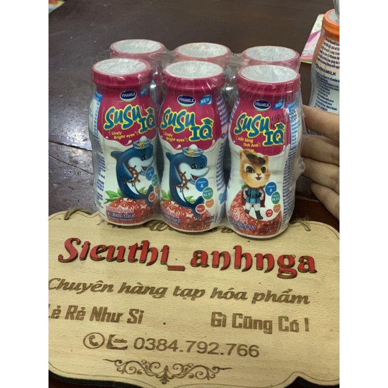 1 Lốc 6 Lọ Sữa Chua Uống Susu 90ml Hương Dâu/Cam | BigBuy360 - bigbuy360.vn