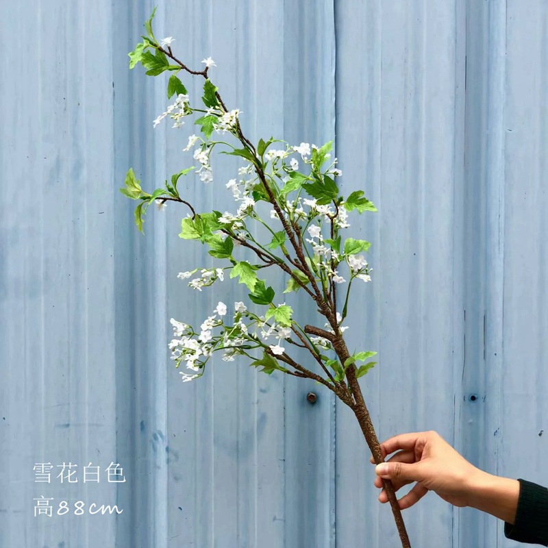 Cành babie lá dâu màu trắng  - HC00105 -
