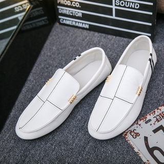 Giày Lười Da Thoáng Khí Phong Cách Hàn Quốc Cho Nam Size 39-44