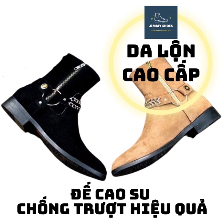 Giày Harness boots thời trang nam chất liệu da lộn cao cấp 💖Bảo hành 12 tháng💖 | BigBuy360 - bigbuy360.vn