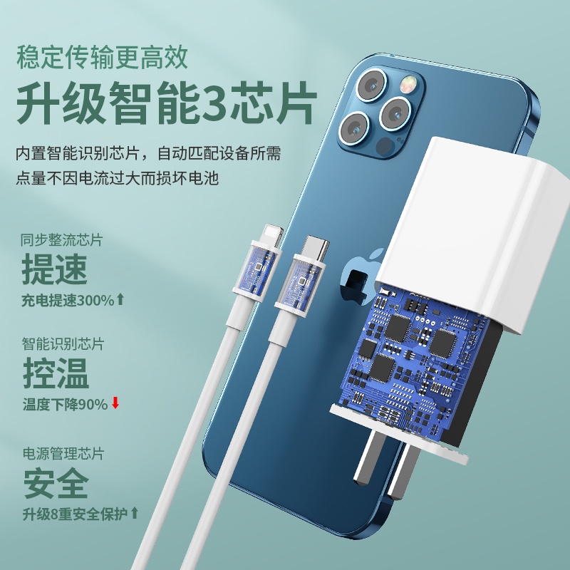 Bộ Sạc Nhanh PD 18W 20W cho iP BASIKE - Bộ cục kèm dây Type C