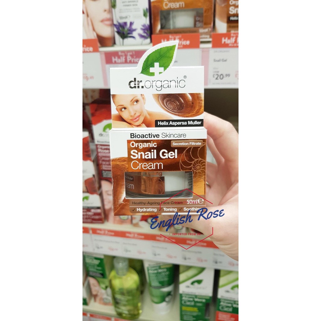 Kem dưỡng da chống lão hóa tinh chất ốc sên Dr.Organic Snail Gel 50ml