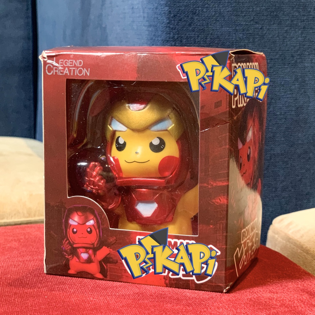 Mô hình Pika x Ironman cao 13cm, nặng 240g, thiết kế độc đáo, hoàn thiện tốt, chất liệu cao cấp