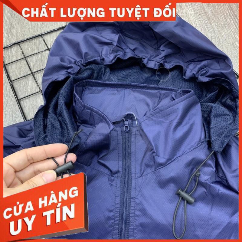 Giá Đặc Biệt - Áo Gió Nam Hai Lớp Chống Nước - Gió Vân Nổi - Big Size - Túi Đựng kèm