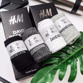HỘP 4 ĐÔI TẤT NAM NỮ CỔ NGẮN H&M