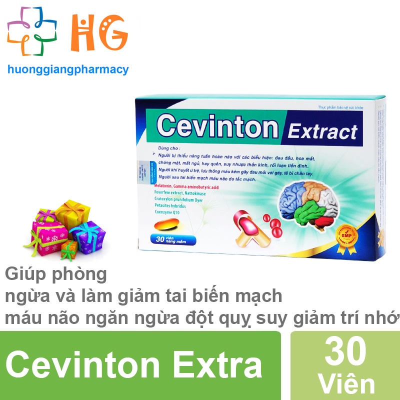 Hoạt huyết dưỡng não Cevinton Extra giảm tai biến mạch máu não ngăn ngừa đột quỵ suy giảm trí nhớ