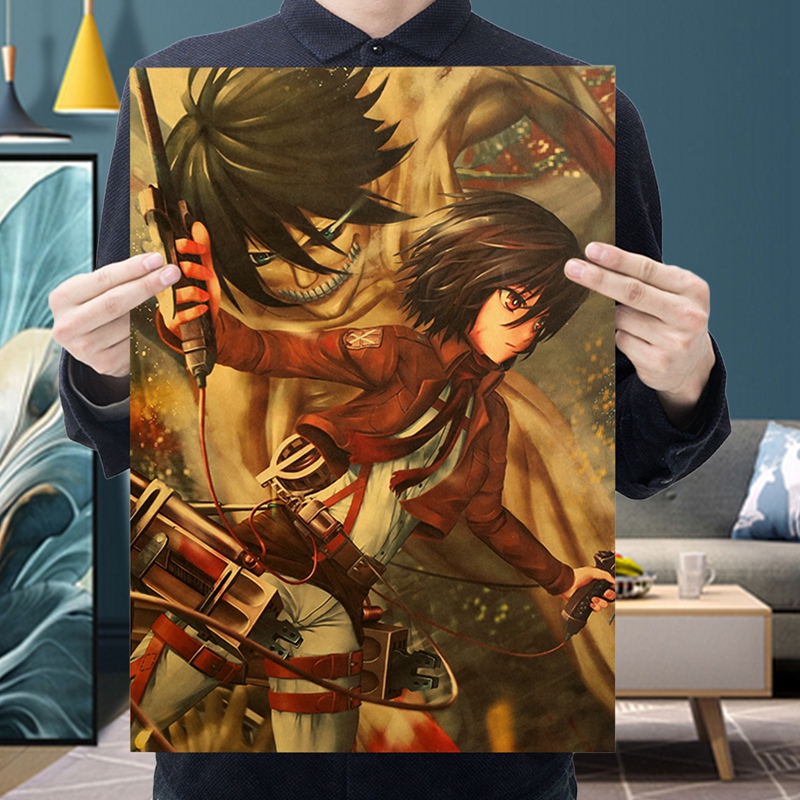 Tmdbyx Tranh Treo Tường Trang Trí Hình Anime Attack On Titan