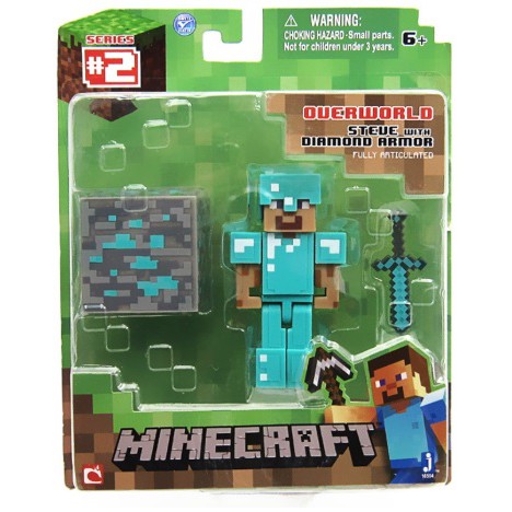 Combo mô hình đồ chơi minecraft steve chính hãng Mojang