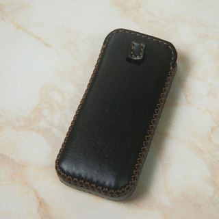 Bao da Nokia 8800 dây rút - Da bò nhập khẩu - Handmade thủ công - Màu đen