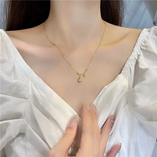 Dây chuyền mặt hình hoa hồng phong cách Hàn Quốc vintage thời trang F656