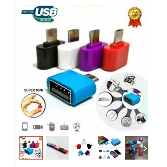 Dây Cáp Otg / On The Go Thông Minh Android Micro Usb Sang Usb Màu Sắc