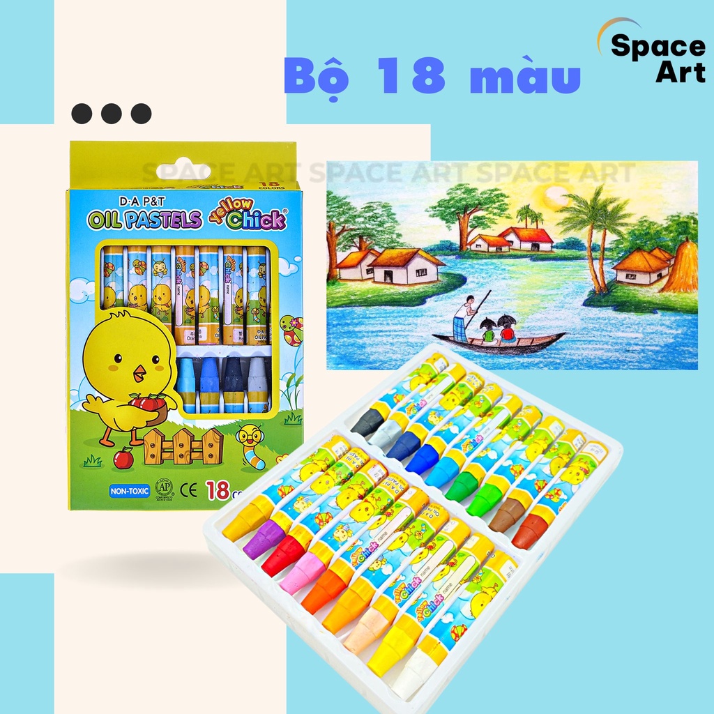 Màu Sáp Dầu Con Gà Hộp Giấy D.A P&T Hàn Quốc cho các bé