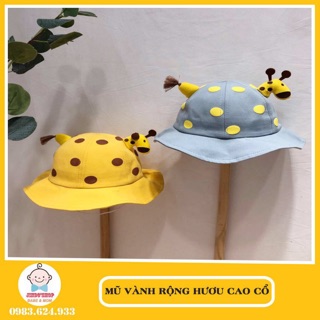 Mũ vành rộng hươu cao cổ siêu kute cho bé