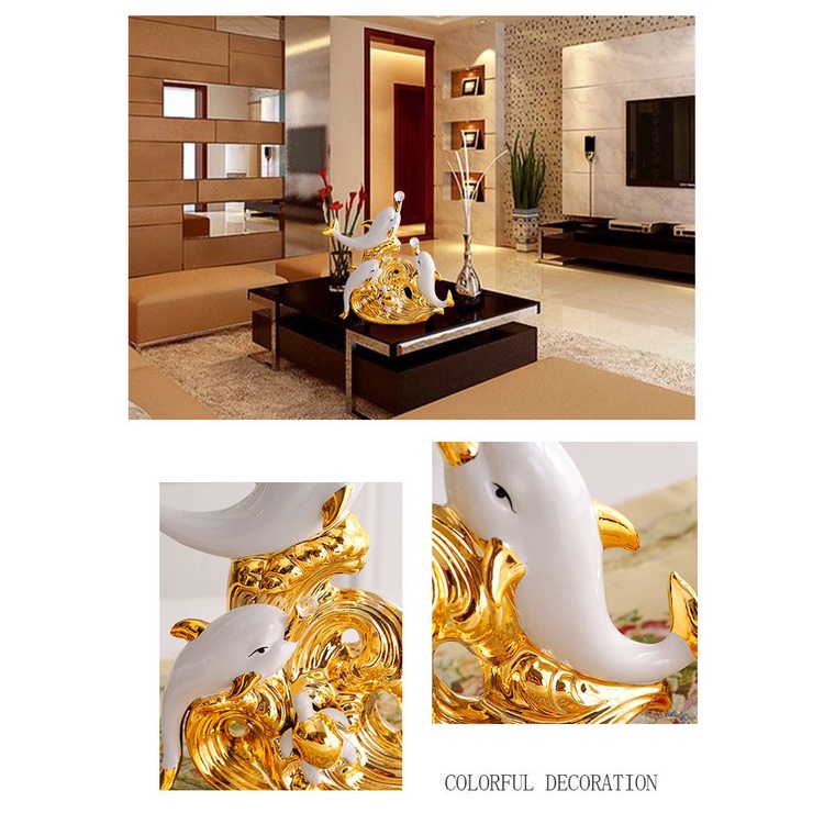 Quả Cầu Pha Lê Hình Cá Heo Phong Cách Bắc Âu Trang Trí Nội Thất