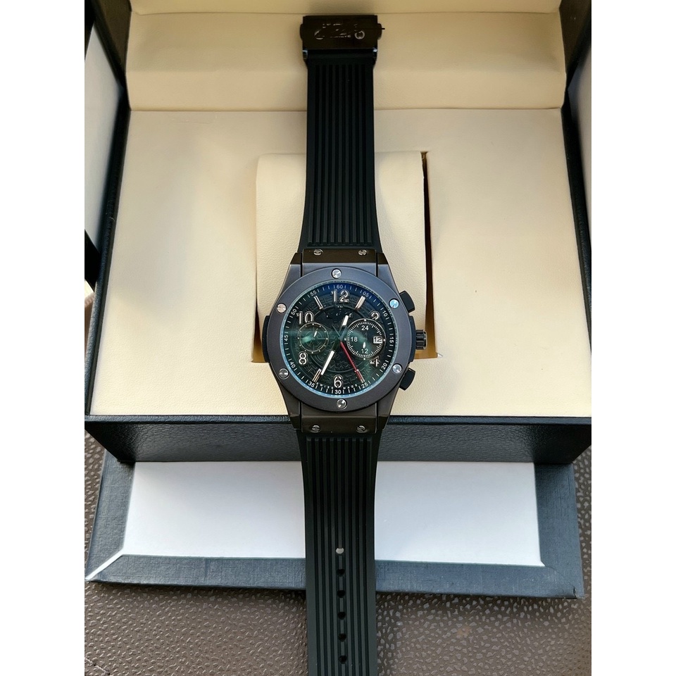 Đồng hồ NAM Tibihome dây da kim loại thời trang HU2123 nhiều mặt trắng đen chống nước chống xước bảo hành