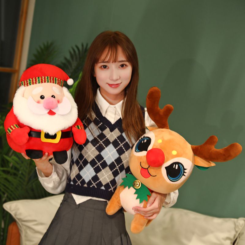 【Ready Stock！！！】Santa Claus Christmas Stuffed Toy Doll Merry Christmas Home Decor Elk Deer Toys