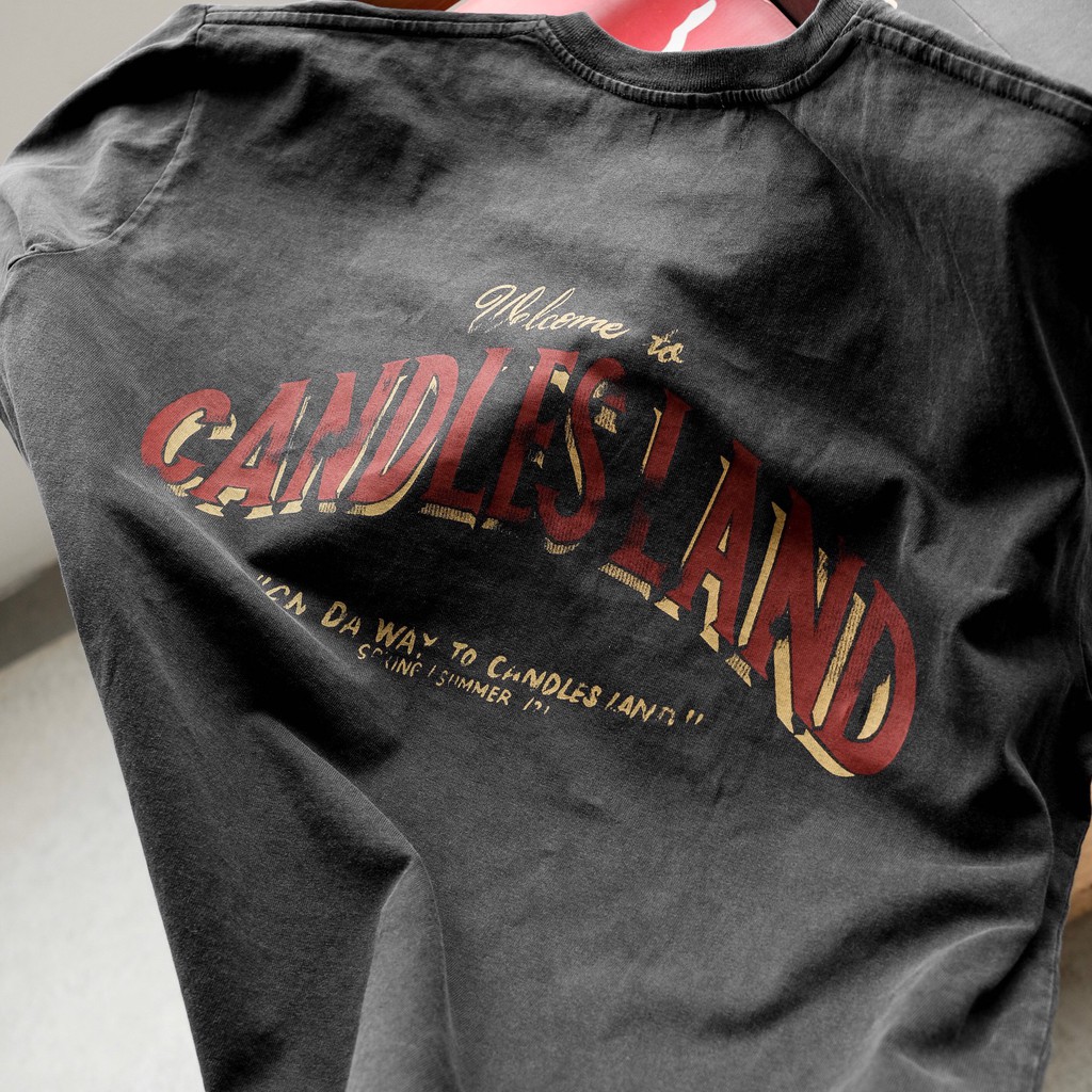 Áo thun tay lỡ CDL CANDLES phông Unisex nam nữ Cotton oversize form rộng LUNACY TB020 | BigBuy360 - bigbuy360.vn