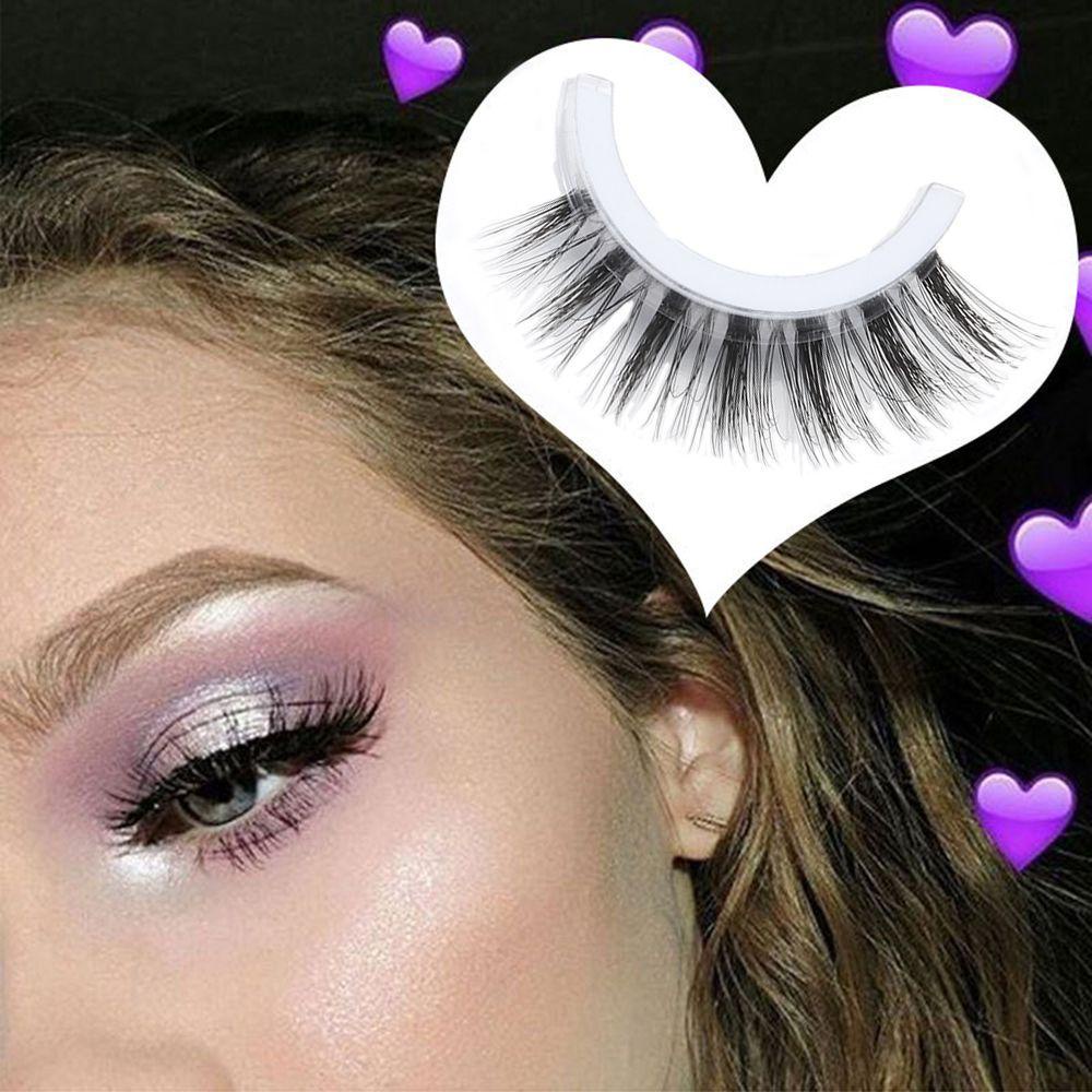 1 Cặp Lông Mi Giả SKONHED Dày Tự Dính Có Thể Tái Sử Dụng