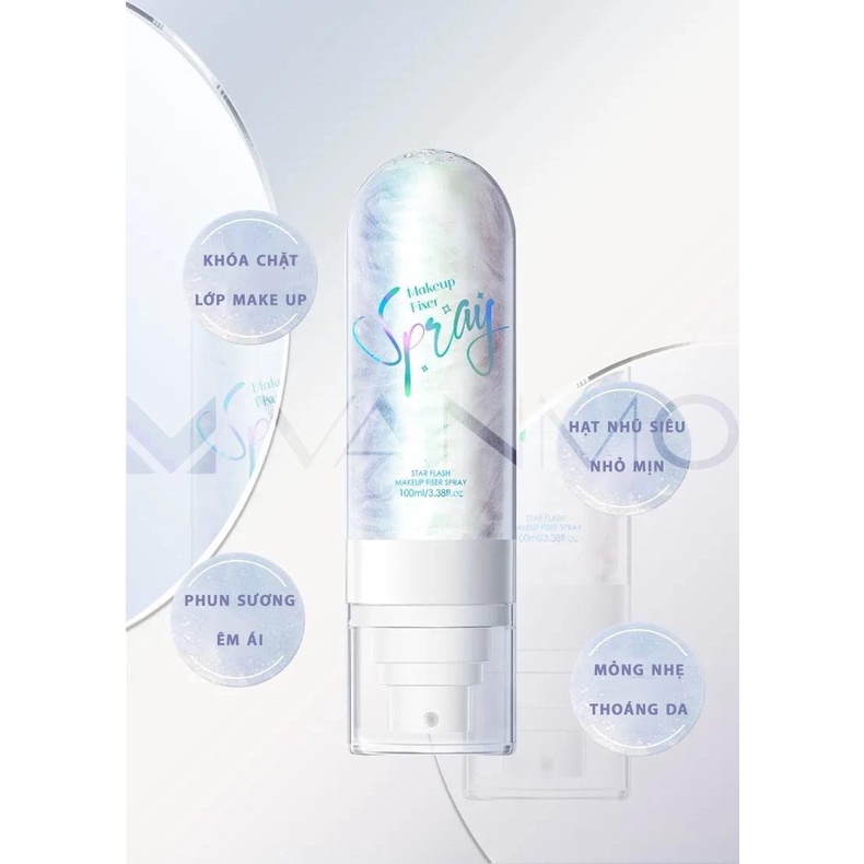 Xịt Khóa Nền Cố Định Lớp Trang Điểm Bắt Sáng Làm Căng Bóng Da MAKEUP FIXER SPRAY