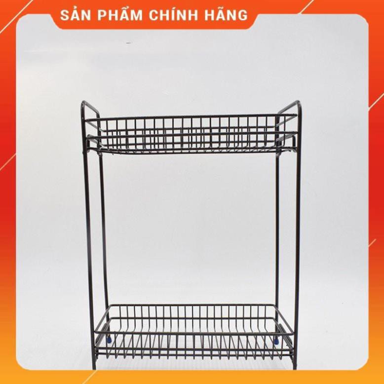 CHÍNH HÃNG -  Kệ inox 2 tầng bọc nhựa để đồ đa năng 2079,kệ 2 tầng để gia vị nhà bếp,để đồ phòng tắm