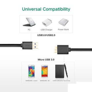 Cáp USB 3.0 sang Micro-B Ugreen 10840 (dài 0.5m)