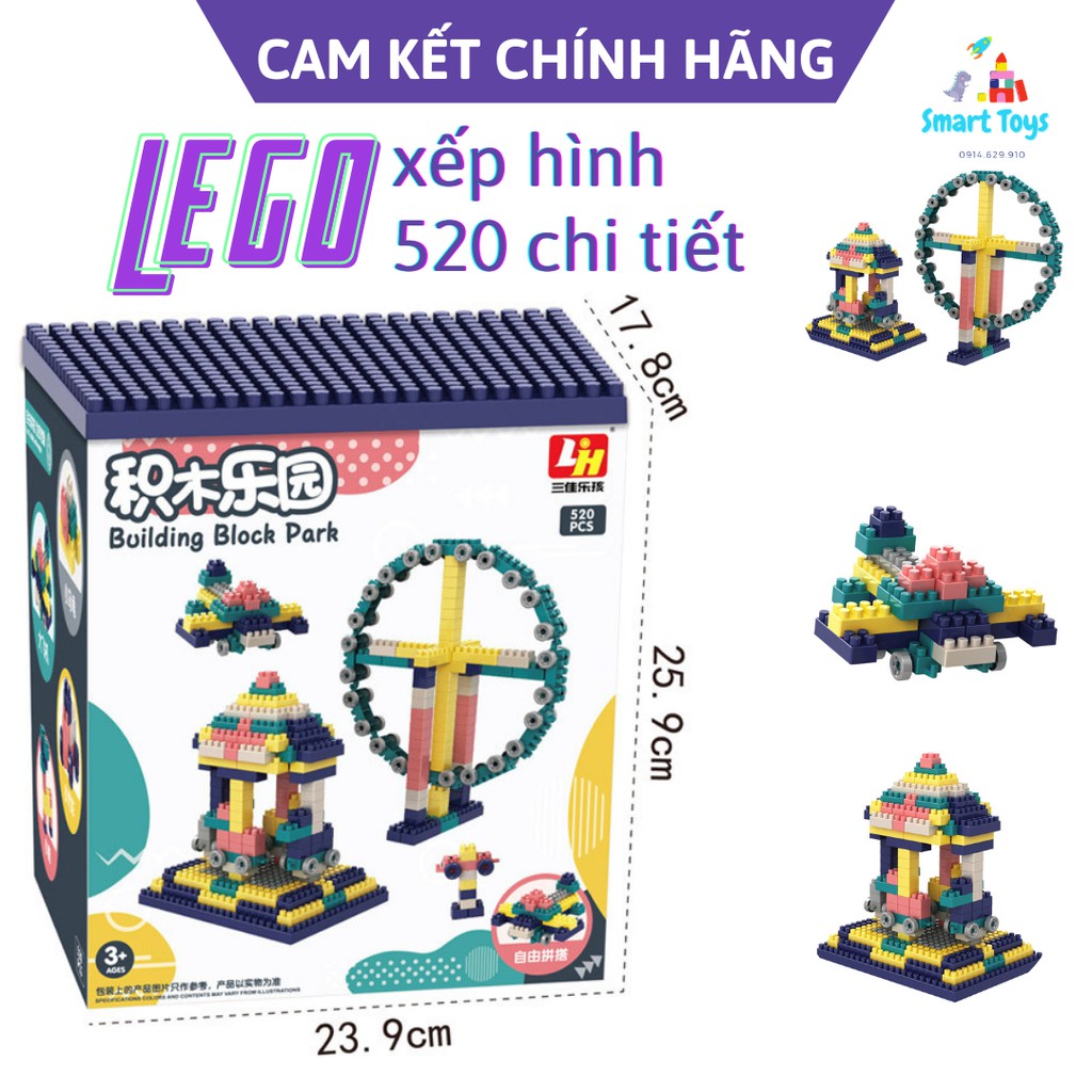 BỘ XẾP HÌNH LEGO 520 CHI TIẾT CHO BÉ TỰ LẮP GHÉP THEO Ý THÍCH - LEGO 520 CHI TIẾT - HÀNG CHÍNH HÃNG