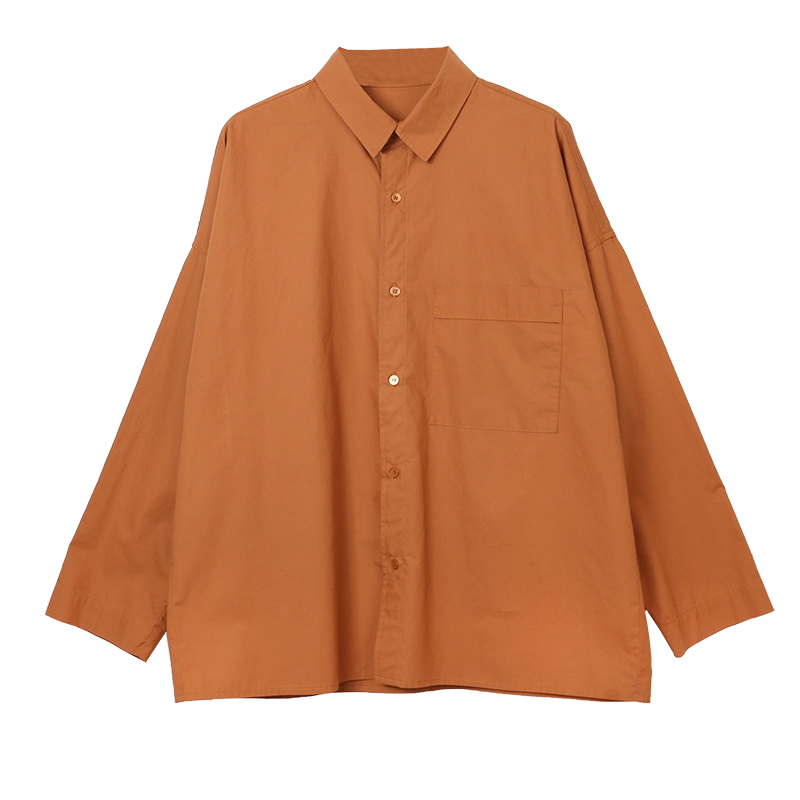 Korean style solid color long sleeve shirt