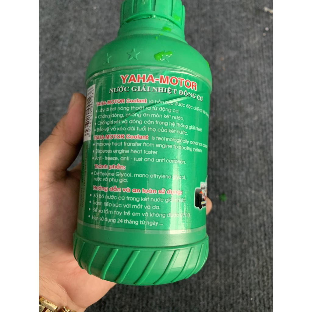 Nước Làm Mát Giải Nhiệt Yaha motor bình xanh 500ml chính hãng cho các dong xe exciter winer sonic raider