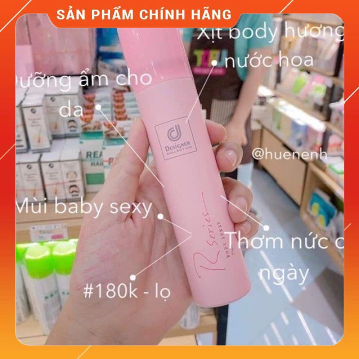 Xịt thơm body RSERIES chai  màu hồng 75ML KHỦ MÙI CƠ THỂ DÀNH CHO NŨ -LIU HƯƠNG THƠM LÂU GIÚP BẠN TỰ TIN CẢ NGÀY NNĐỘN