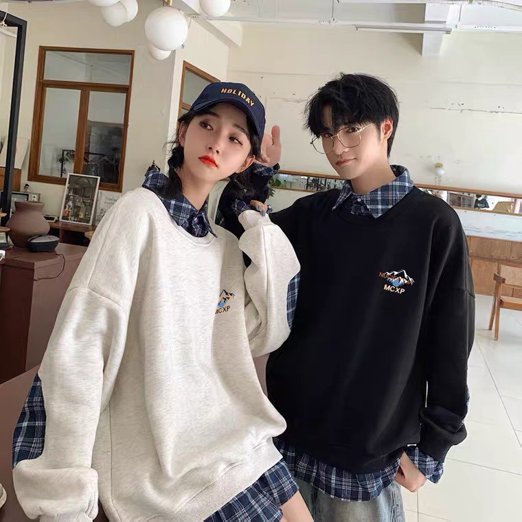 [SẴN] HÀNG SẴN ÁO HOODIE TAY KẺ CARO XINH MÊ