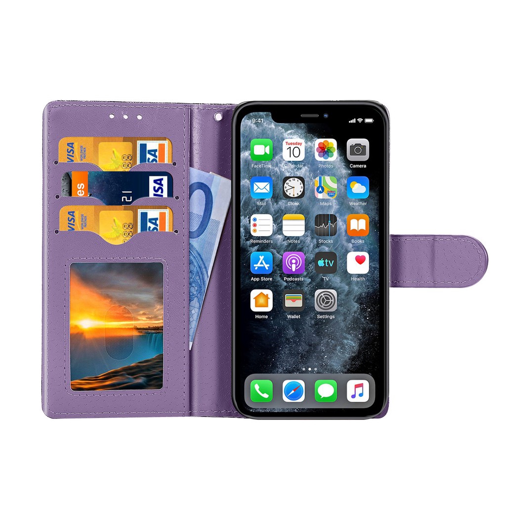 Bao da điện thoại PU họa tiết da báo cho iPhone 6 6S 7 8 X Plus XS 11 Pro Max | BigBuy360 - bigbuy360.vn