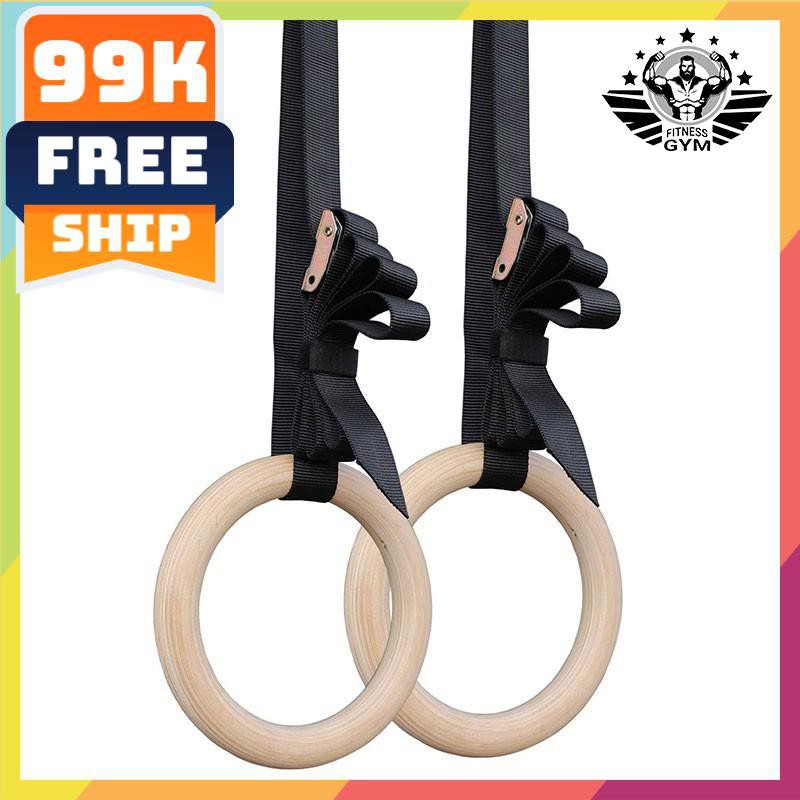FREESHIP 🎁 Vòng xà gỗ Bạch Dương new 2021 ⚡ Vòng xà treo Gymnastic Rings | hn & tphcm