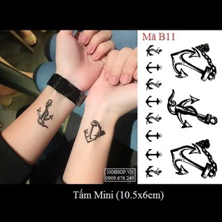 Hình xăm dán mỏ neo nhỏ B11