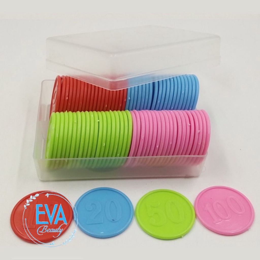 Bộ Đồ Chơi 80 Đồng Xu Nhựa Chip Poker Số Nhiều Màu Cao Cấp M1660