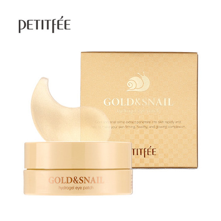 (Chính hãng) Mặt nạ mắt cao cấp chiết xuất dịch ốc sên PETITFEE Gold & Snail Hydrogel