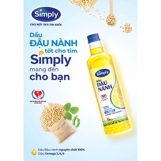 [Combo 3 Chai] Dầu Đậu Nành Simply 1L