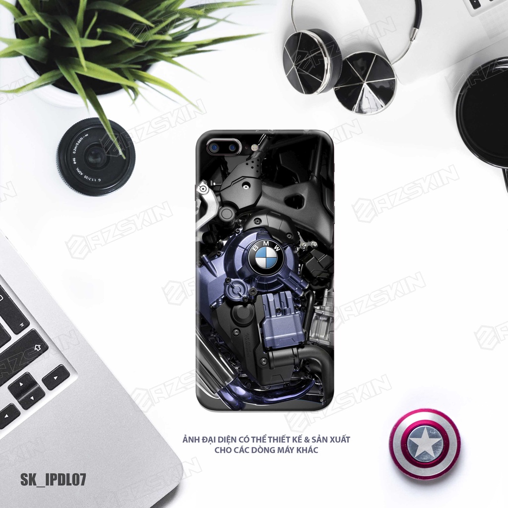 Miếng Dán Skin IPhone 7 - 14 Pro Max Hình Động Cơ Xe |SK_IPDL07| Chất Liệu Nhập Khẩu, Cán 3M Chống Nước, Khuôn Cắt CNC