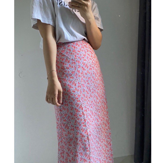 Chân váy hoa nhí vintage