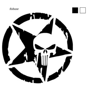 Sticker dán trang trí xe hơi/xe mô tô hình đầu lâu độc đáo